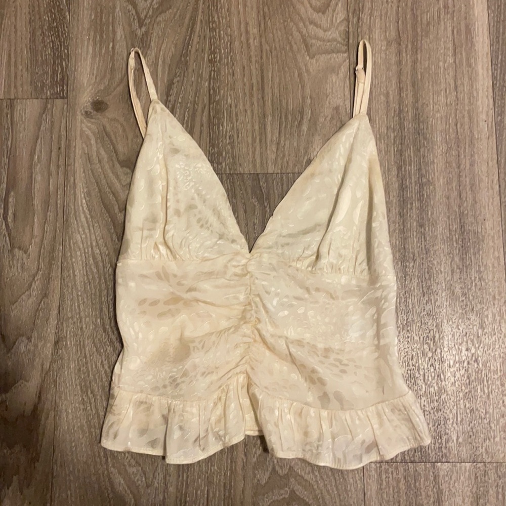 Isabelle’s cabinet satin cheetah top